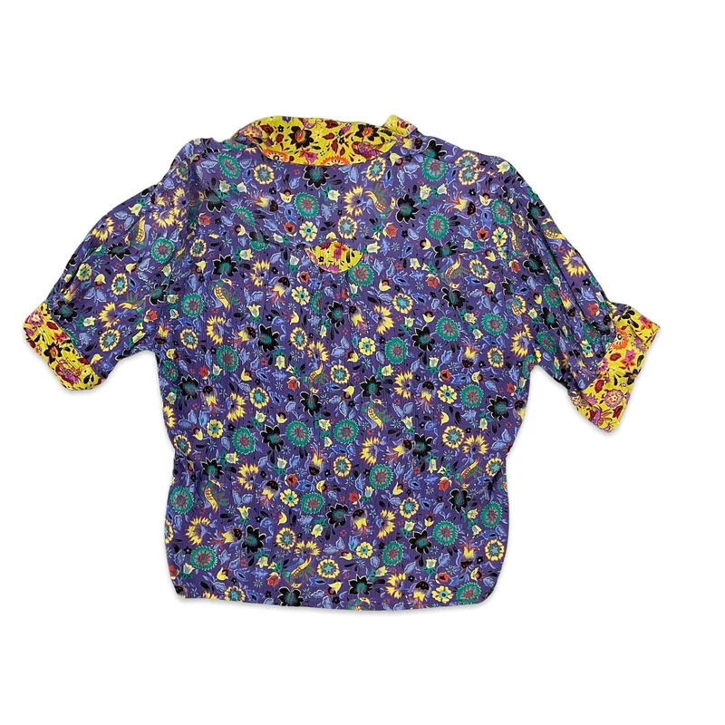80S Vintage Floral Patterned Blouse 10