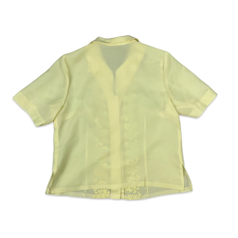 Vintage Yellow Embroidered Blouse 12