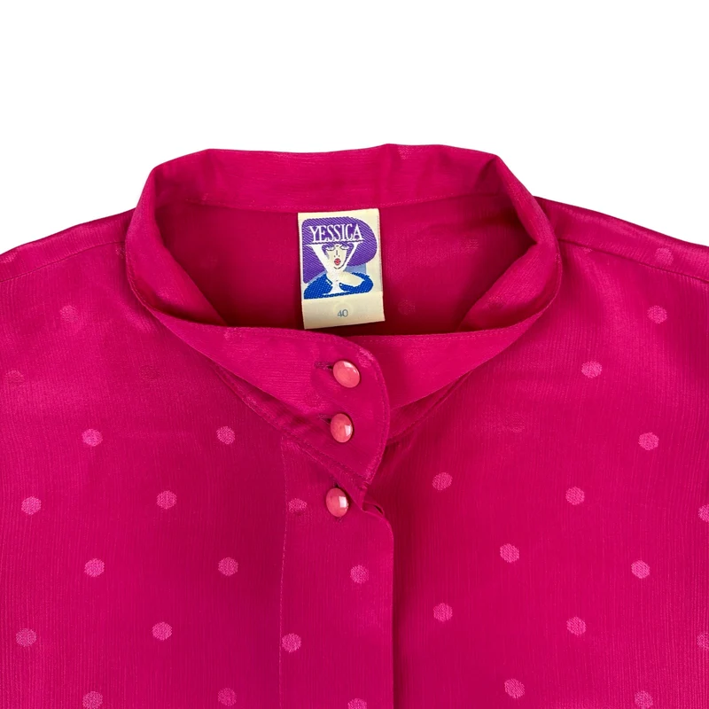 Vintage 80s Yessica Blouse Pink 10 12