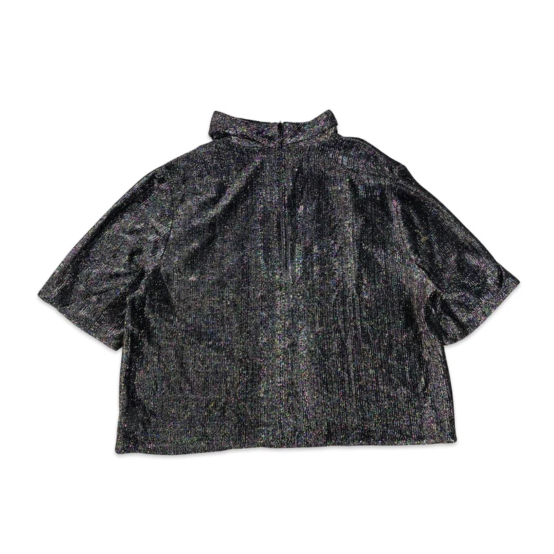 Vintage 80s 90s Canda Multicolour Lurex Turtleneck 16 18 20