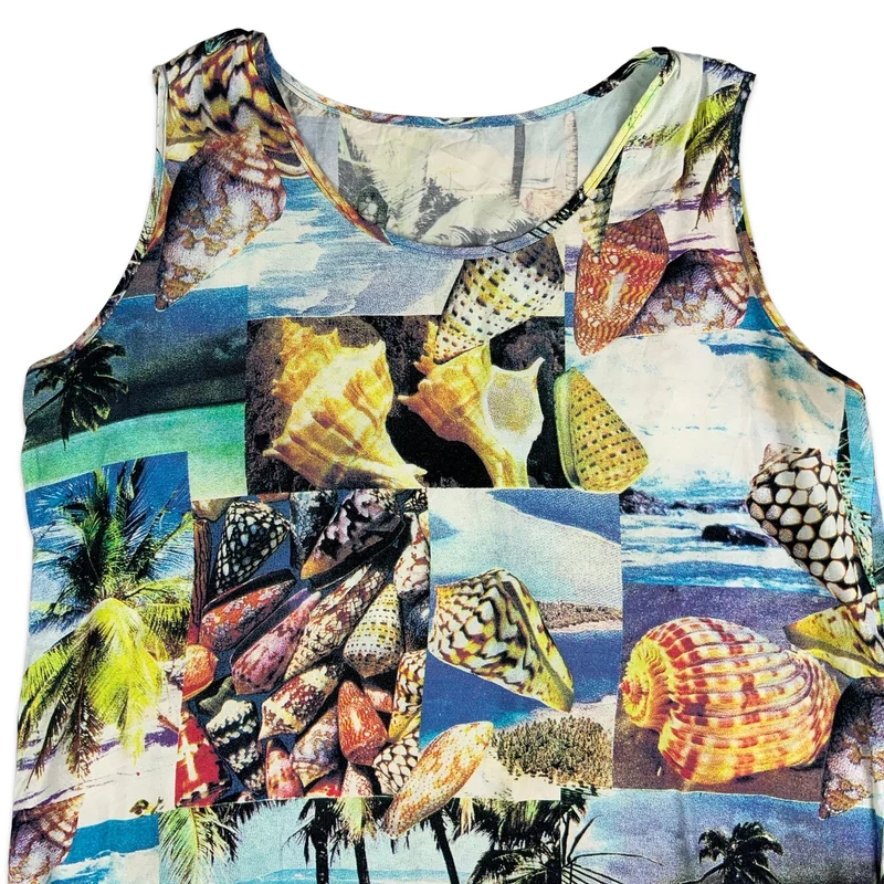 Vintage Beach Print Top 10 12 14