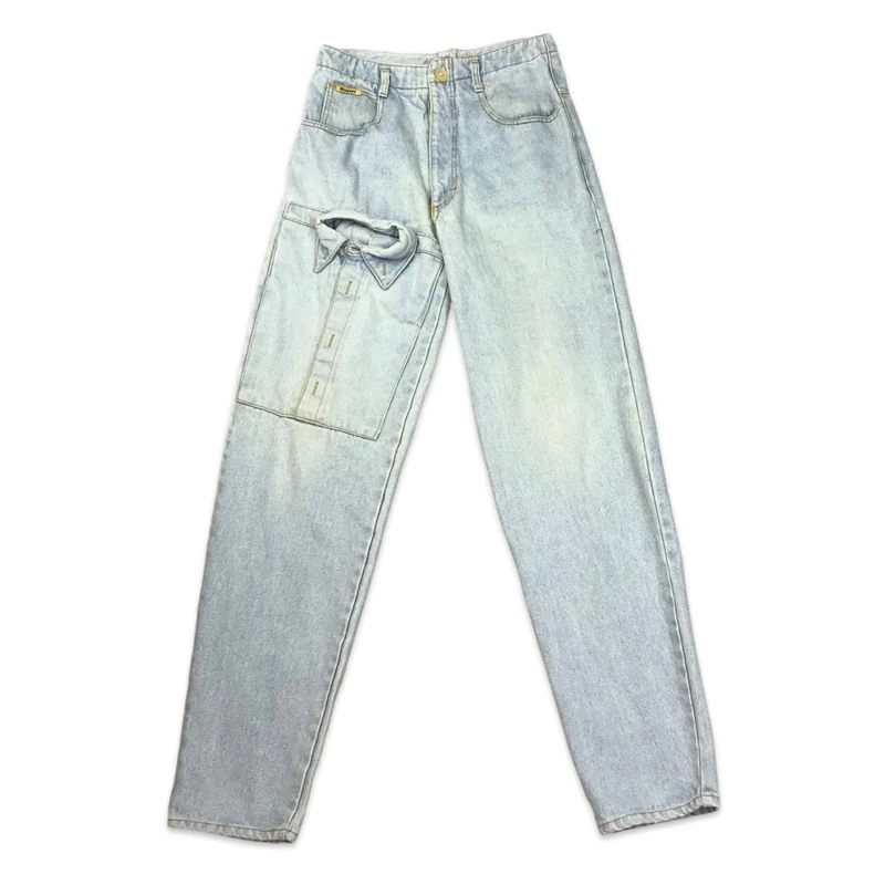 80s High Waist Light Denim Jeans 10