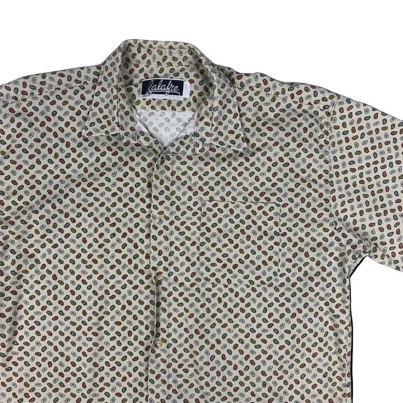 Vintage 80s 90s Paisley Abstract Print Shirt Cotton XL