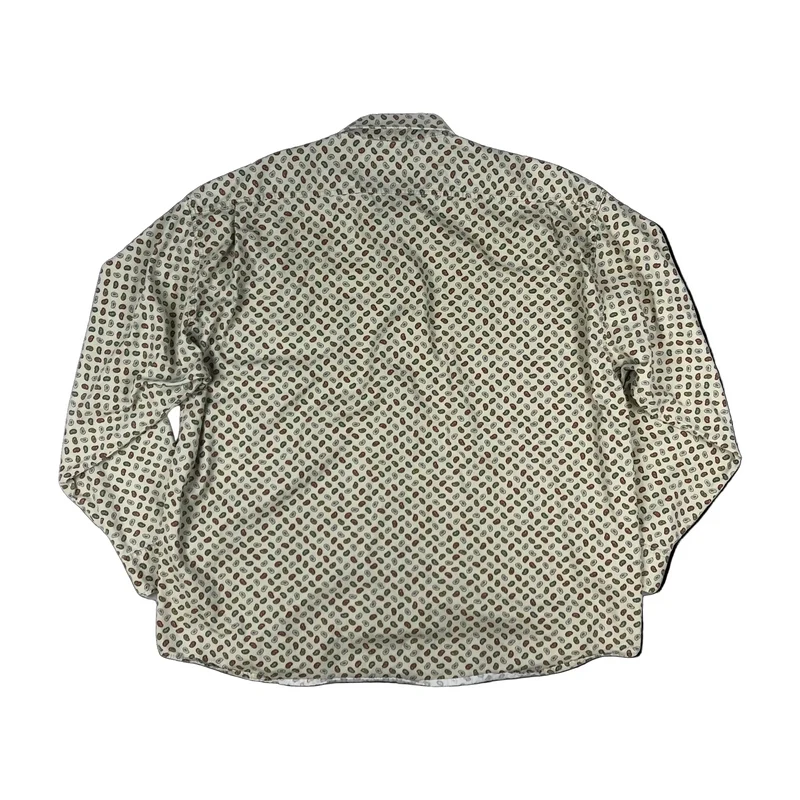Vintage 80s 90s Paisley Abstract Print Shirt Cotton XL
