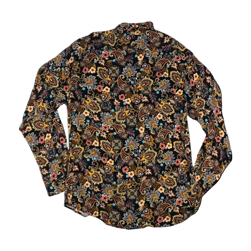 Preloved Zara Black & Multicolour Paisley Print Shirt M