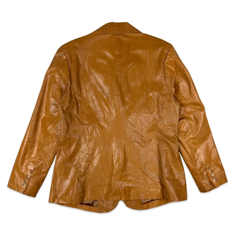 Y2K Tan Ladies Leather Jacket 14