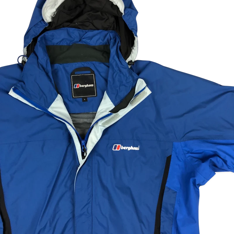 Berghaus Hooded Blue Raincoat Windbreaker Extra Large