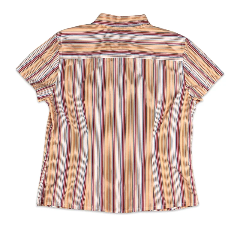 Vintage Y2K 2004 Tommy Hilfiger Multicoloured Striped Button-Up Casual Shirt Medium