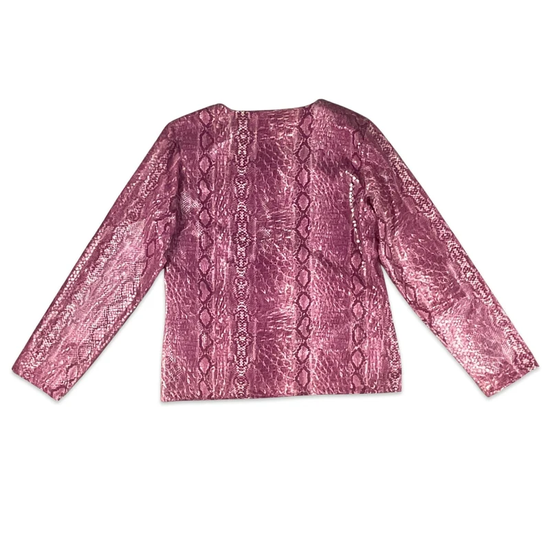 90s Y2K Pink Snake Print Top