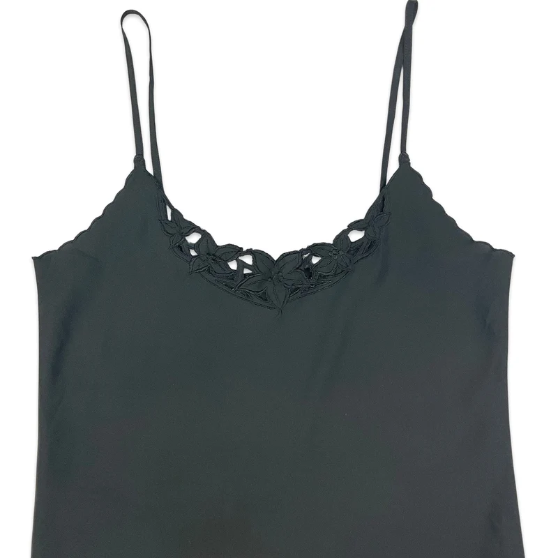 90s Black Spaghetti Strap Vest Top 6 8