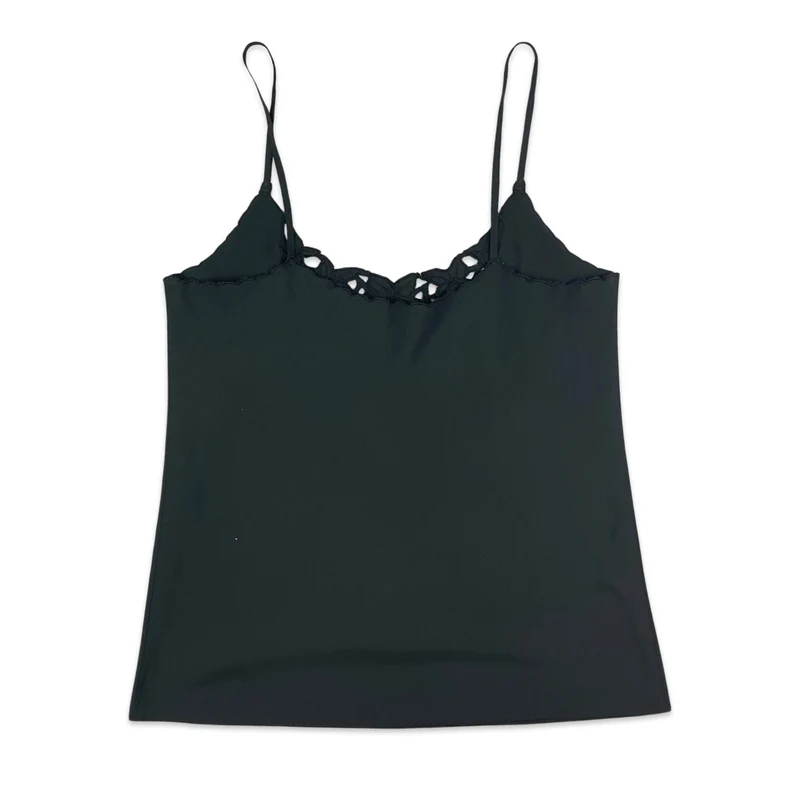 90s Black Spaghetti Strap Vest Top 6 8