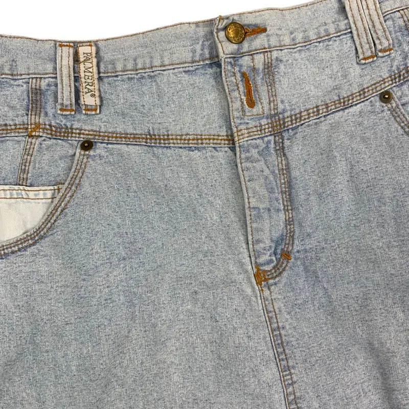 Vintage 90s Blue Denim Mini Skirt 14