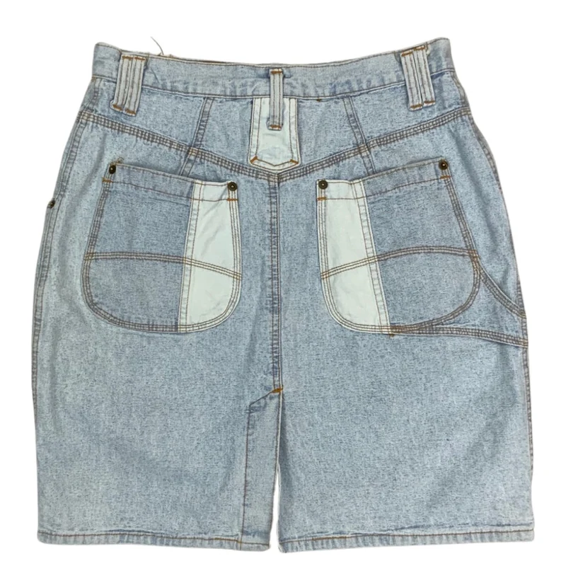 Vintage 90s Blue Denim Mini Skirt 14