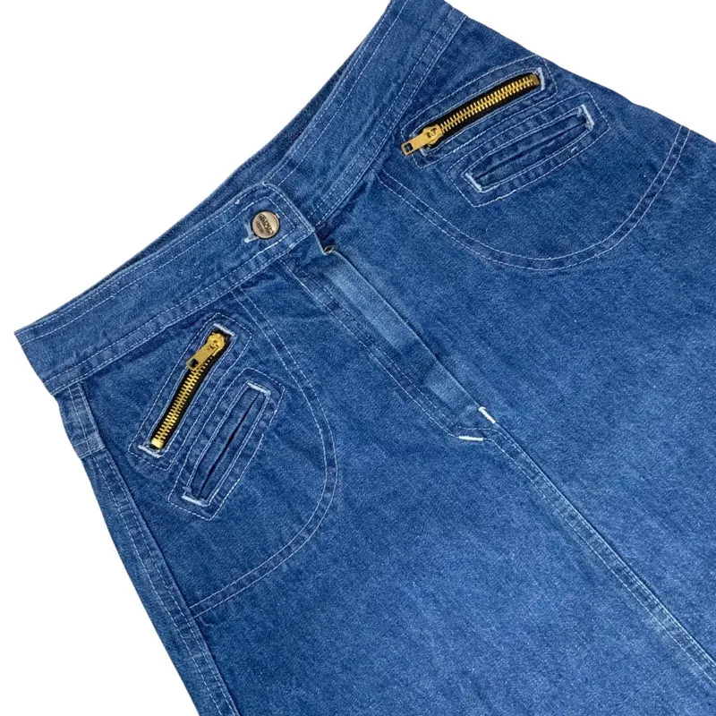 Vintage 90s Blue Denim Skirt 8
