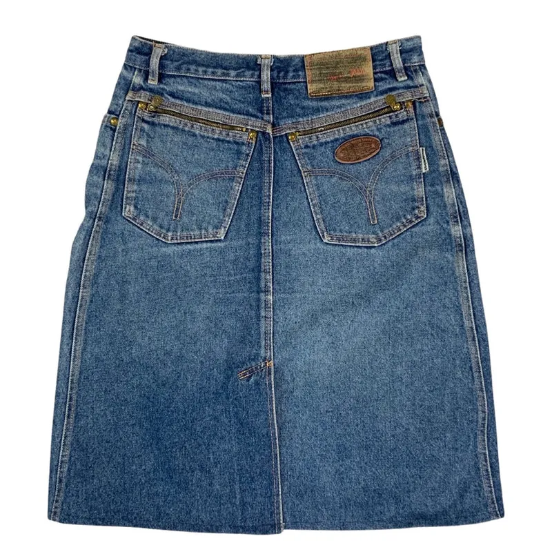 Vintage 90s Blue Denim Skirt 12