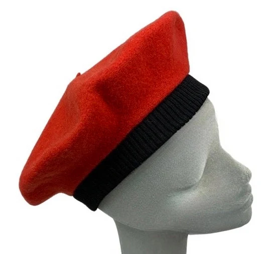 Vintage 80s Red Beret