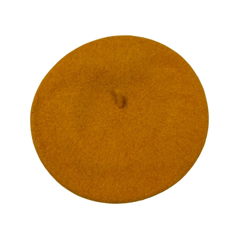 Vintage Mustard Yellow Beret