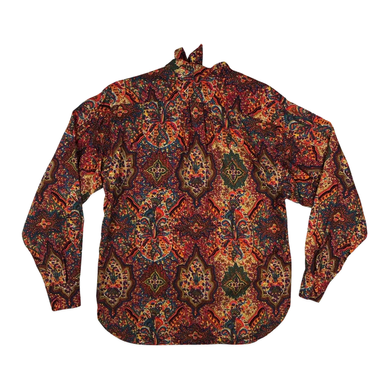 Vintage 80s 90s Paisley Print Multicolour Blouse 16