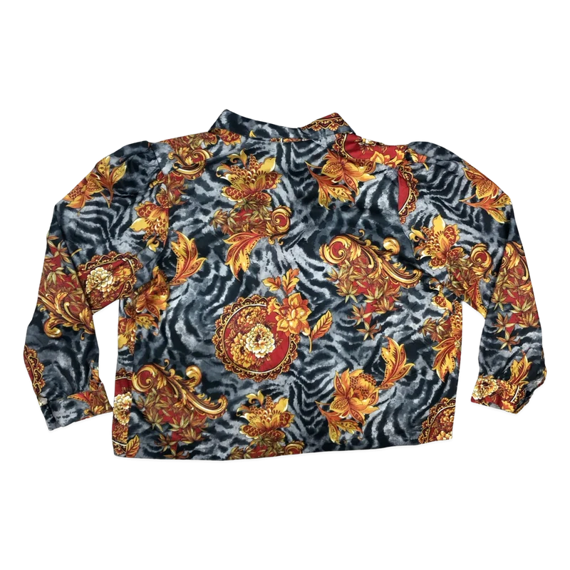 Vintage 80s Floral Print Blouse 22