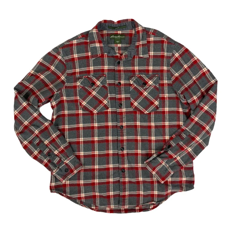 Vintage USA Imported Eddie Bauer Plaid Flannel Shirt L