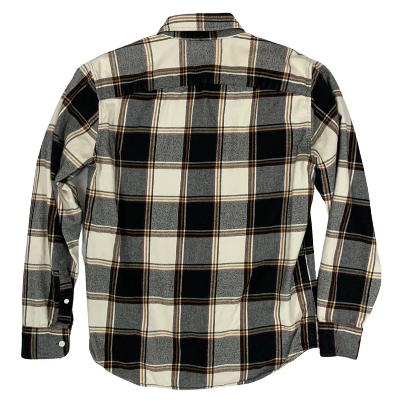 Vintage Abercrombie & Fitch Grey Plaid Flannel Shirt M