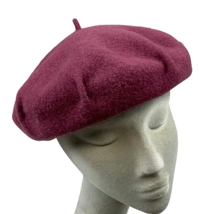 Vintage Burgundy Beret