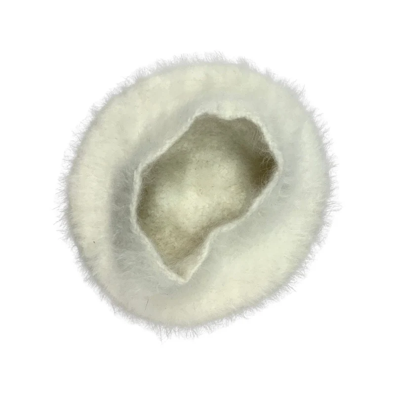 Vintage White Angora Beret