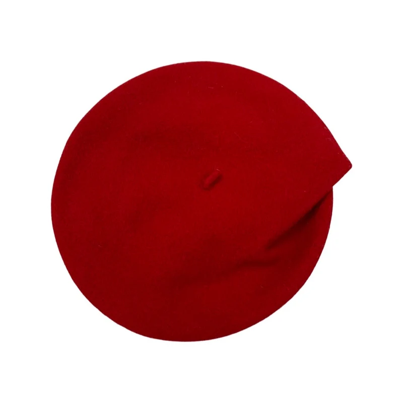 Vintage 80s Red Rose Beret