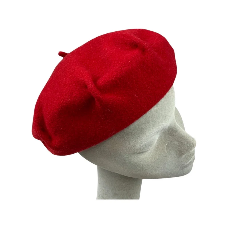 Vintage Red Folded Beret