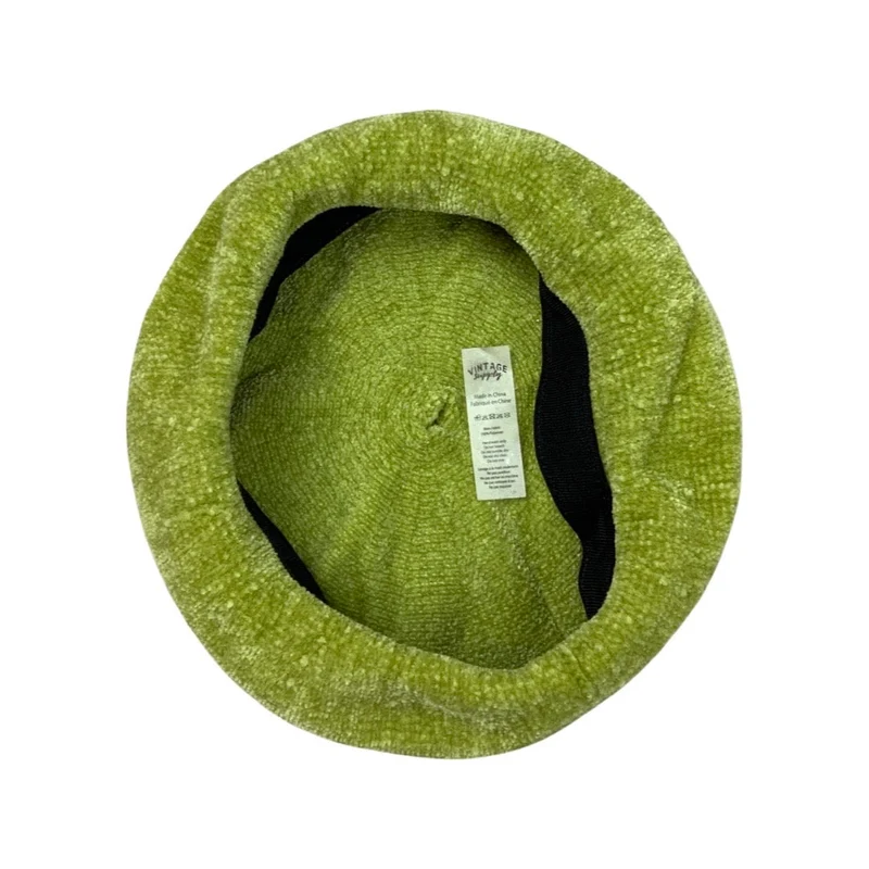 Vintage Green Chenille Beret