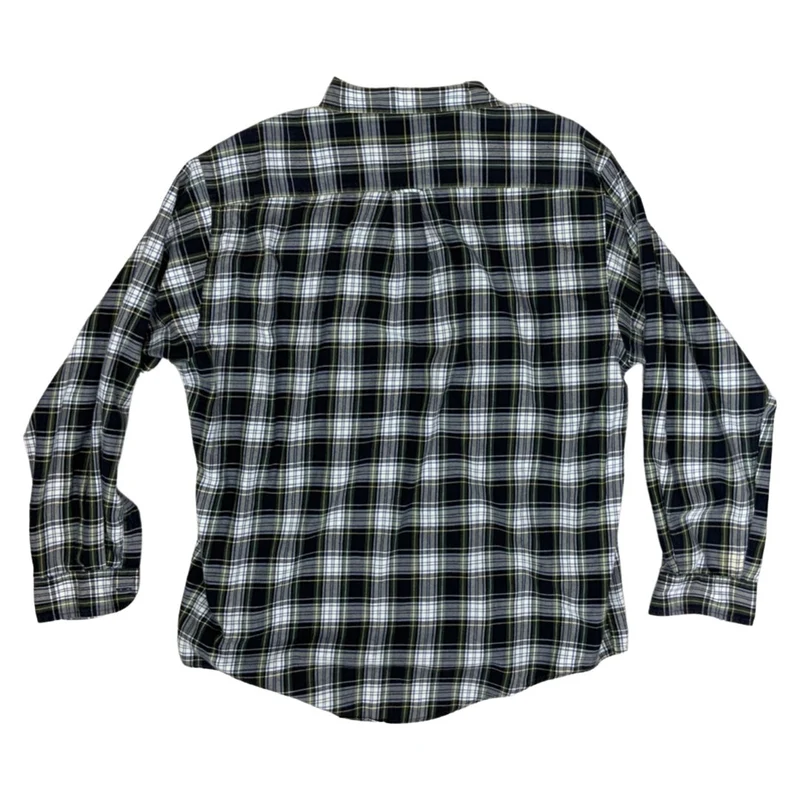 Vintage Nautica Blue and Green Plaid Flannel Shirt XL