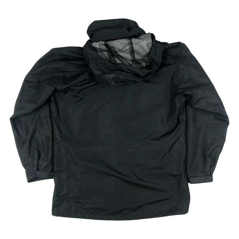 Vintage Y2K Animal Black Grey Pull-Over 1/2 Zip Outdoor Jacket XXL