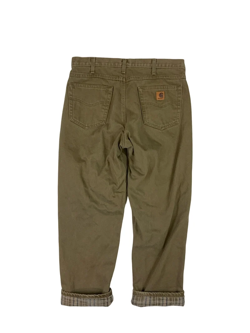 Vintage 1990s Green Carhartt Blanket Lined Jeans W36