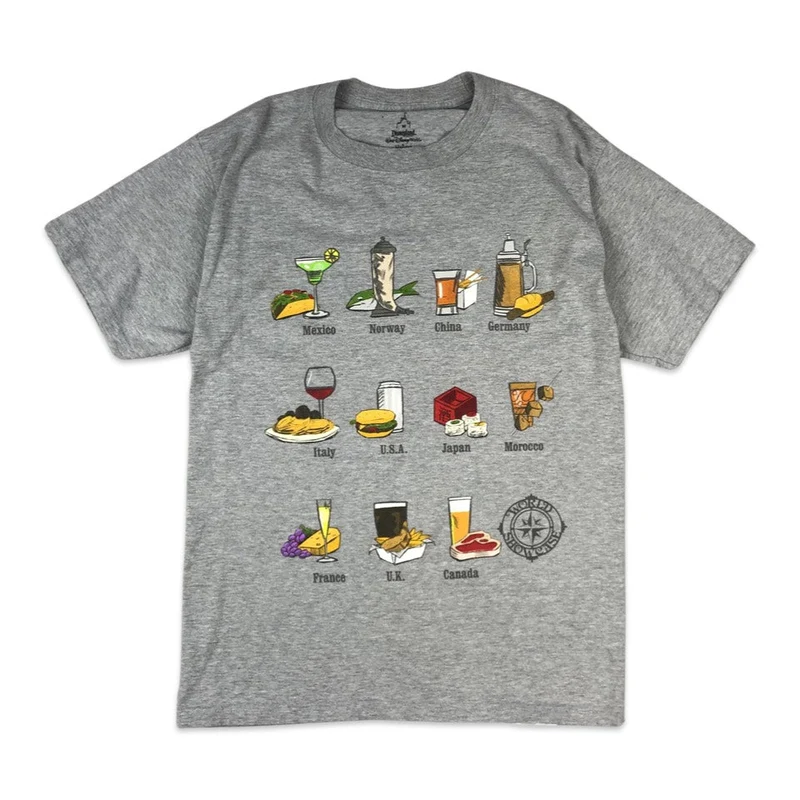 Vintage Preloved Disney "World Showcase" Grey Tee S