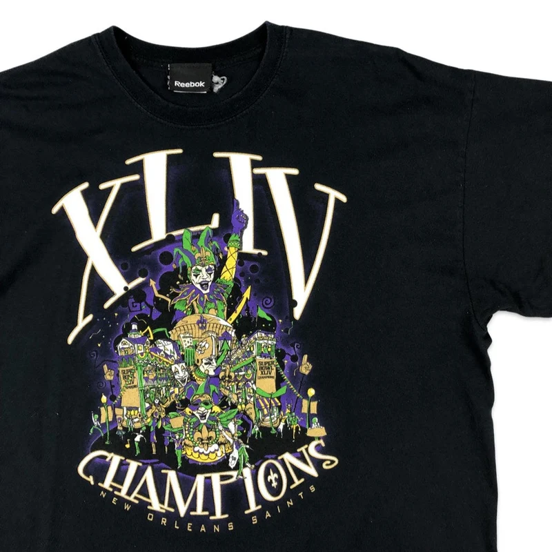 Reebok New Orleans Saints Navy Tee M L
