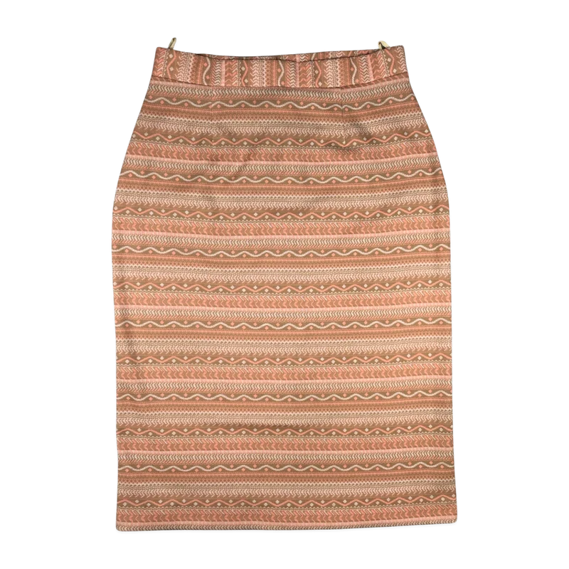 Vintage Abstract Print Salmon Skirt 12