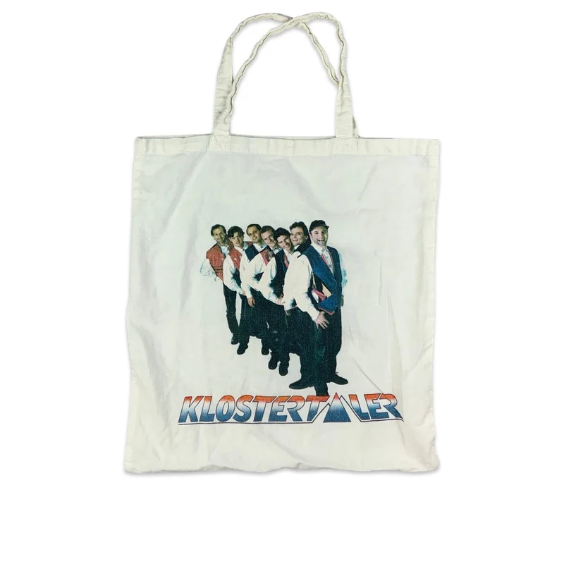 Vintage Novelty Graphic Print Canvas Tote Bag