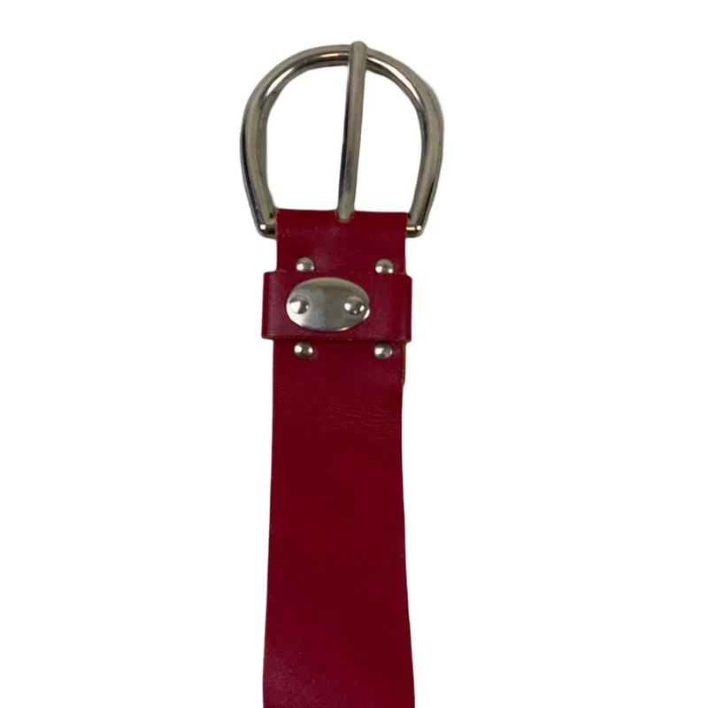 Vintage Cherry Red Retro Studded Belt