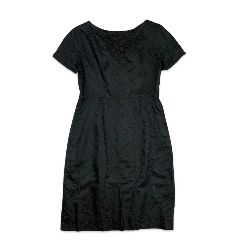 60s Vintage A Line Black White Dress 8 10 12