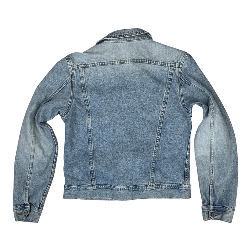 Vintage Fishbone Ladies Denim Jacket Blue UK 12