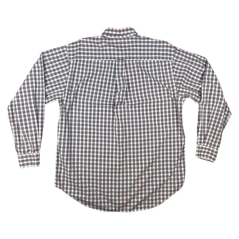 Vintage Nautica White, Blue, and Red Plaid Shirt L