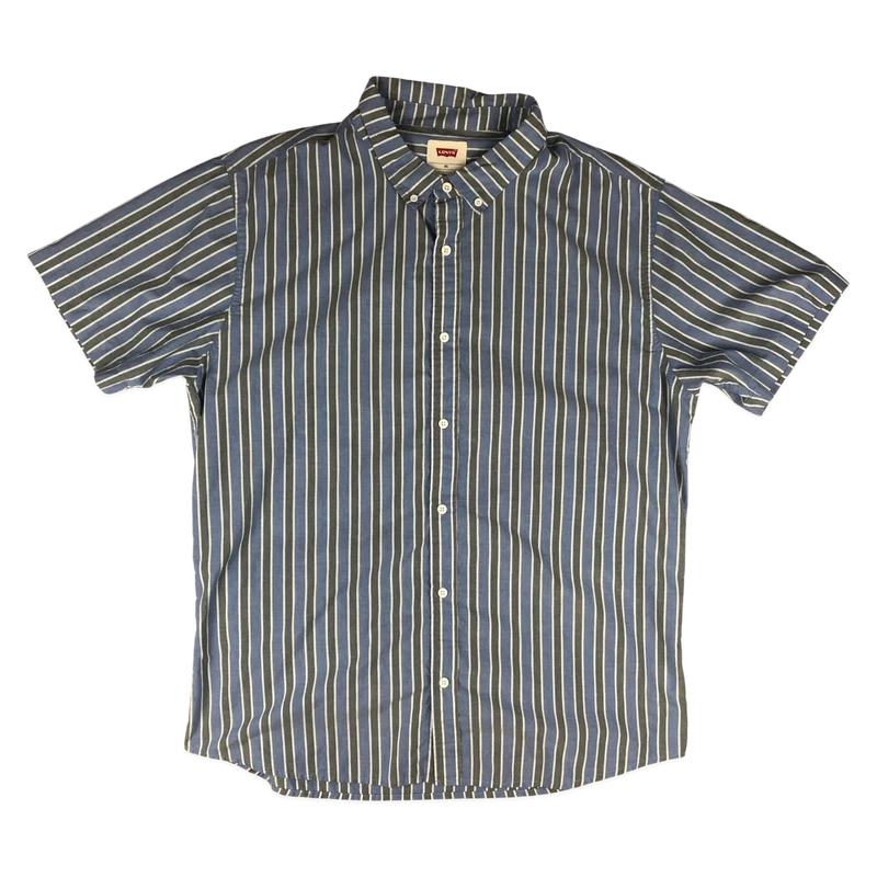 Vintage Levi's Blue Striped Shirt Shirt XL