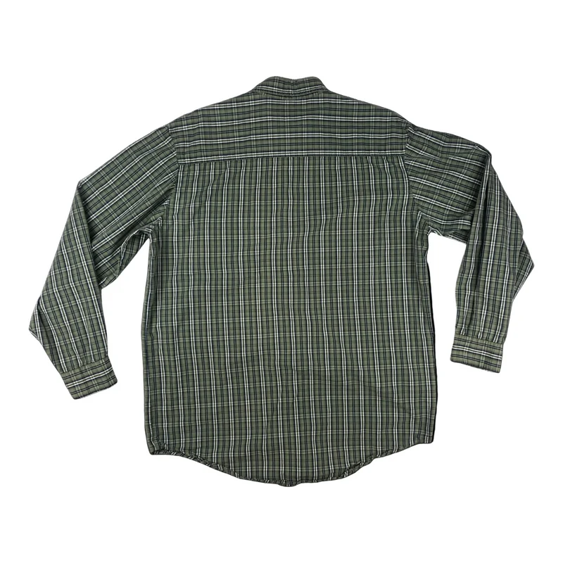 Vintage Levi's Green Checked Plaid Long Sleeve Button Up Casual Shirt XL