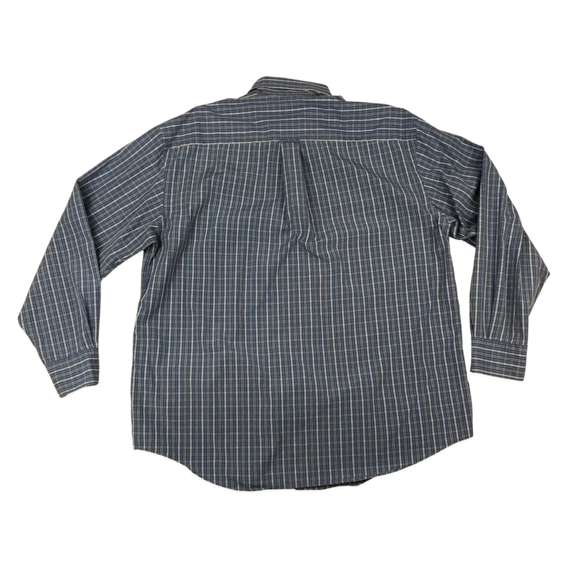 Vintage Nautica Blue and White Plaid Shirt XL
