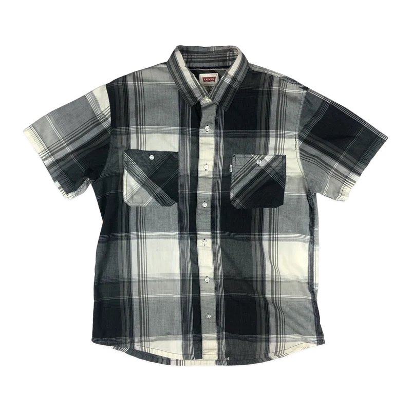 Vintage Levi's Grey Plaid Shirt L