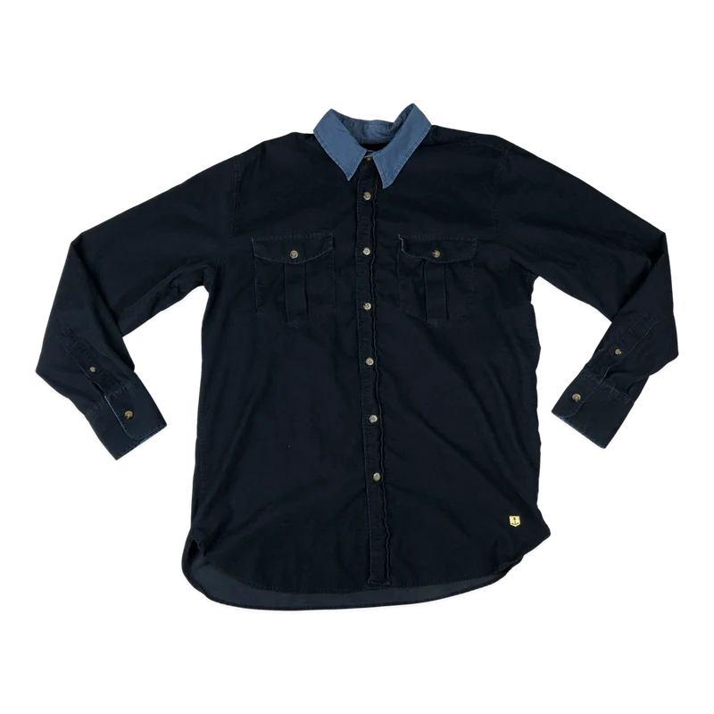 Vintage Navy Corduroy Shirt L