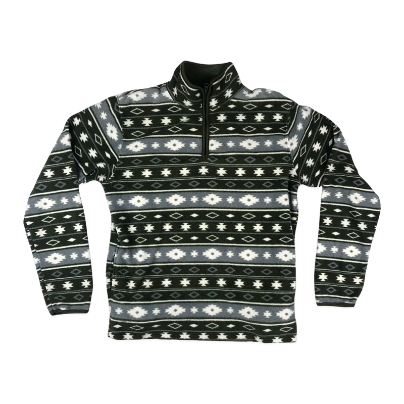 Vintage Aztec Pattern Print Fleece M