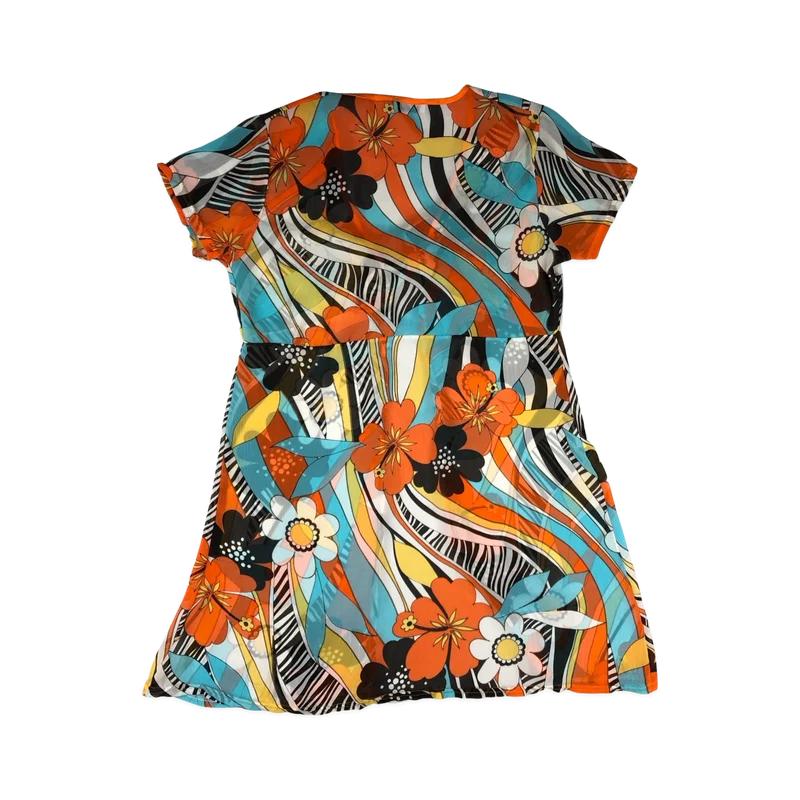Vintage Floral Print Sheer Dress 10
