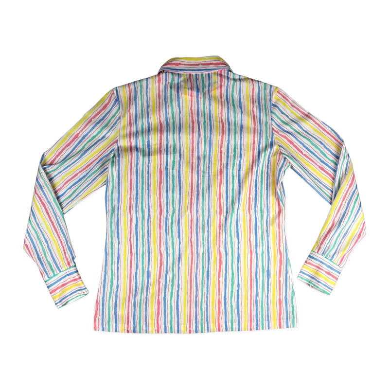 Vintage 70s Striped Multicolour Blouse 12