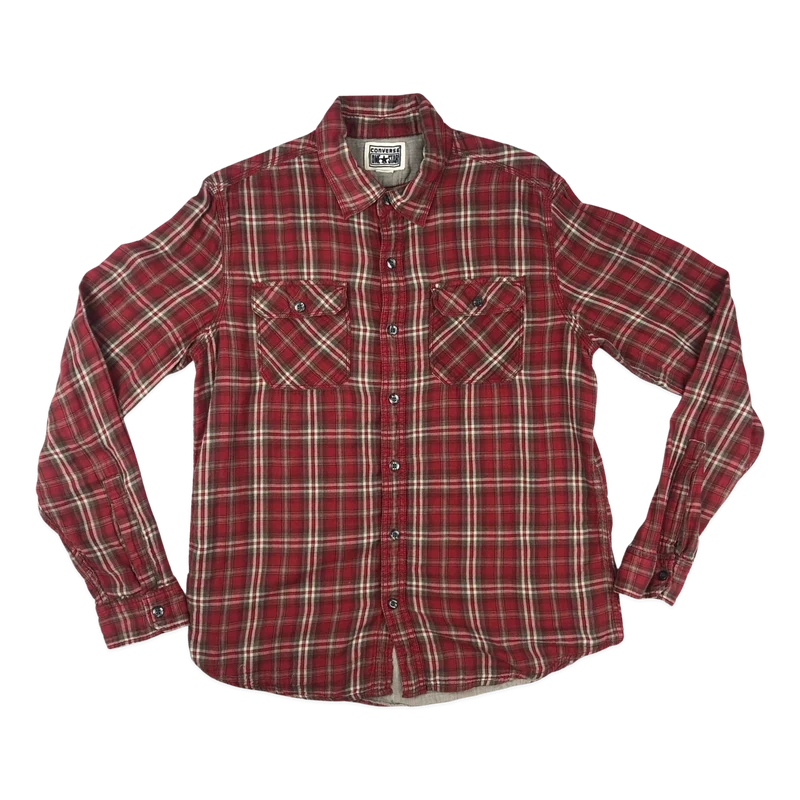 Vintage Red Converse Plaid Flannel Shirt M